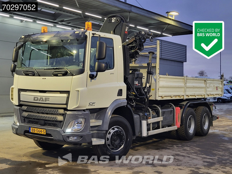 DAF CF 370 CF 6X4 HIAB 144 BS-3 HIDUO Crane Kran 8m3 Tipper Big-Axle Steelsuspension Euro 6 - Autocarro ribaltabile, Camion con gru: foto 1 DAF CF 370 CF 6X4 HIAB 144 BS-3 HIDUO Crane Kran 8m3 Tipper Big-Axle Steelsuspension Euro 6 - Autocarro ribaltabile, Camion con gru: foto 1