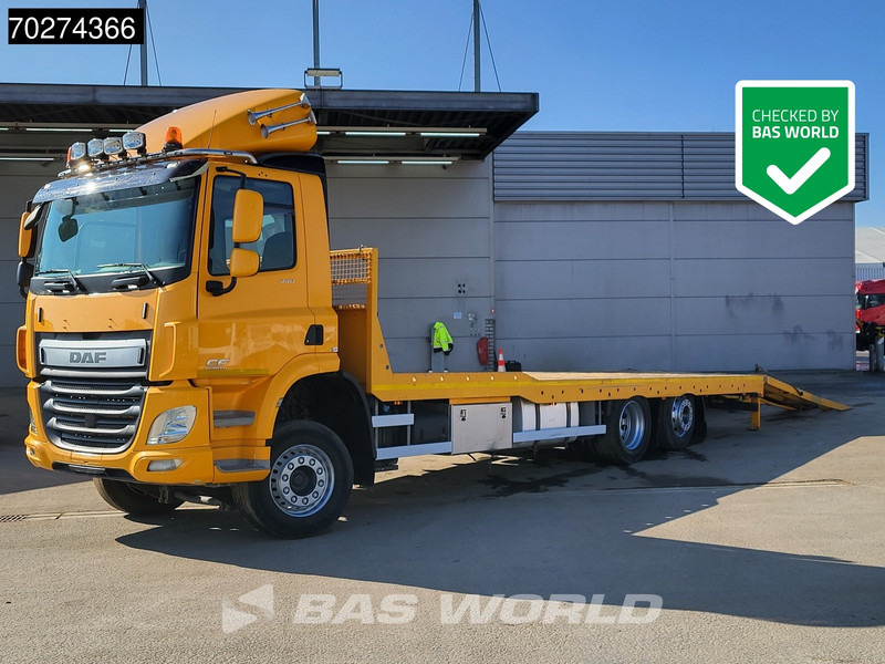 DAF CF 440 6X2 Machine transporter Hydraulic ramps Lift+lenkachse ACC Euro 6 - Autocarro trasporto automezzi: foto 1 DAF CF 440 6X2 Machine transporter Hydraulic ramps Lift+lenkachse ACC Euro 6 - Autocarro trasporto automezzi: foto 1