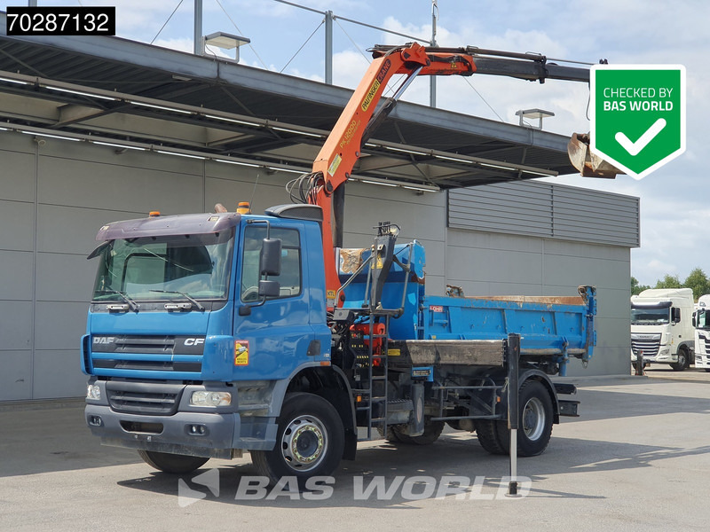 DAF CF75.310 4X2 Manual Big-Axle Steelsuspension Palfinger Euro 3 - Autocarro ribaltabile, Camion con gru: foto 1 DAF CF75.310 4X2 Manual Big-Axle Steelsuspension Palfinger Euro 3 - Autocarro ribaltabile, Camion con gru: foto 1