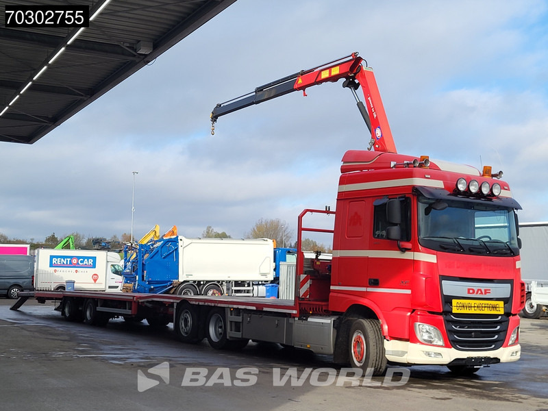 DAF XF 440 XF 6X2 NL-Truck Transporter APK HMF 900-K2 crane Winch Lift-Lenkachse Euro 6 - Autocarro con pianale/ Cassone fisso, Camion con gru: foto 2 DAF XF 440 XF 6X2 NL-Truck Transporter APK HMF 900-K2 crane Winch Lift-Lenkachse Euro 6 - Autocarro con pianale/ Cassone fisso, Camion con gru: foto 2