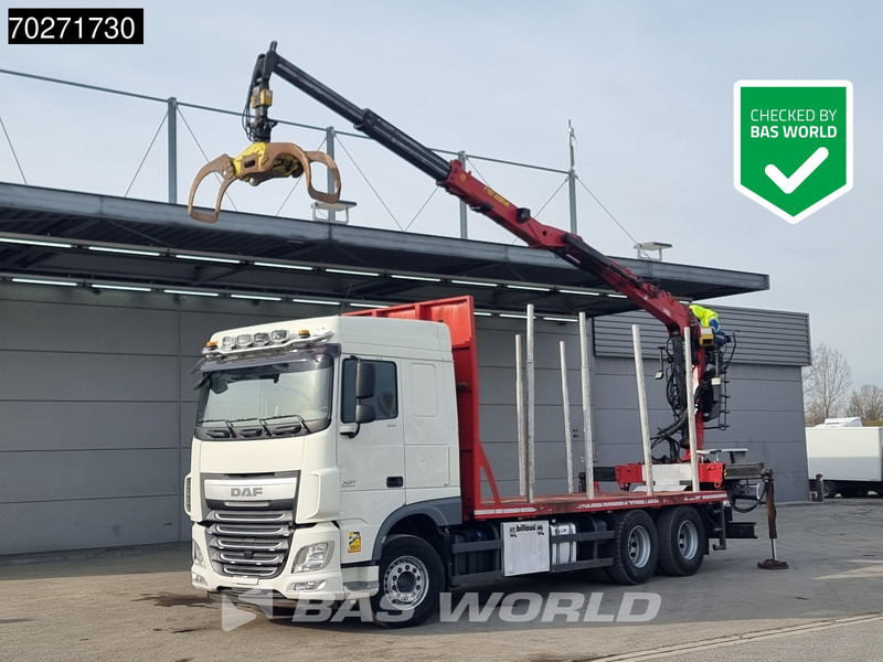 DAF XF 510 6X4 Jonsered Z-Crane SC ACC Retarder Euro 6 - Camion trasporto legname, Camion con gru: foto 1 DAF XF 510 6X4 Jonsered Z-Crane SC ACC Retarder Euro 6 - Camion trasporto legname, Camion con gru: foto 1