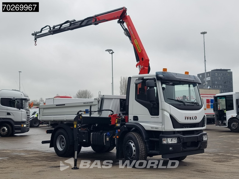 Iveco Eurocargo 180E320 4X2 Steelsuspension 3-Seiten Palfinger PK12.501 Euro 6 - Autocarro ribaltabile, Camion con gru: foto 3 Iveco Eurocargo 180E320 4X2 Steelsuspension 3-Seiten Palfinger PK12.501 Euro 6 - Autocarro ribaltabile, Camion con gru: foto 3