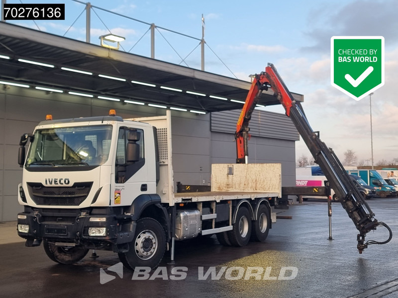 Iveco Trakker 360 6X4 Palfinger PK 18502 SH D Kran Crane Big axle Euro 6 - Autocarro con pianale/ Cassone fisso, Camion con gru: foto 1 Iveco Trakker 360 6X4 Palfinger PK 18502 SH D Kran Crane Big axle Euro 6 - Autocarro con pianale/ Cassone fisso, Camion con gru: foto 1