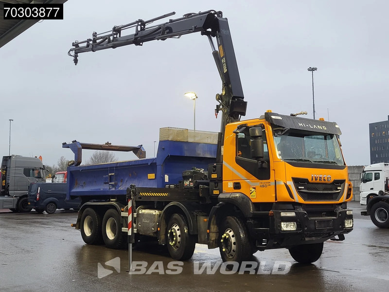 Iveco Trakker 450 8X4 HIAB 211 EP-4 Hiduo Kran Crane Big-Axle 2-Side Tipper Euro 6 - Autocarro ribaltabile, Camion con gru: foto 3 Iveco Trakker 450 8X4 HIAB 211 EP-4 Hiduo Kran Crane Big-Axle 2-Side Tipper Euro 6 - Autocarro ribaltabile, Camion con gru: foto 3