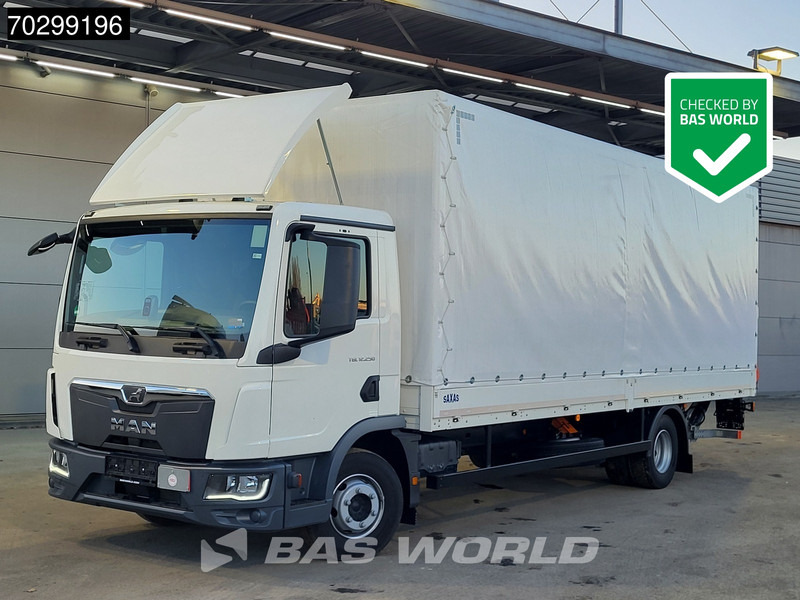 MAN TGL 12.250 4X2 LIKE NEW! 12tonner Curtainsider 1500kg Ladebordwand Euro 6 - Camion centinato: foto 1 MAN TGL 12.250 4X2 LIKE NEW! 12tonner Curtainsider 1500kg Ladebordwand Euro 6 - Camion centinato: foto 1