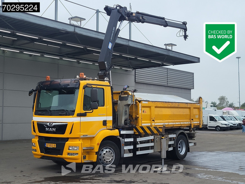 MAN TGM 18.250 TGM 4X2 NL-Truck 10m3 HSW Tipper 13Ton HMF 1300-K2 Crane Automatic Euro 6 - Autocarro ribaltabile, Camion con gru: foto 1 MAN TGM 18.250 TGM 4X2 NL-Truck 10m3 HSW Tipper 13Ton HMF 1300-K2 Crane Automatic Euro 6 - Autocarro ribaltabile, Camion con gru: foto 1