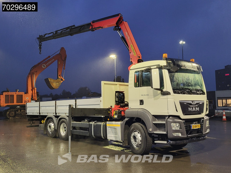 MAN TGS 26.360 TGS 6X2 NL-Truck Palfinger PK17.001 Crane Kran Lift+Steering-Axle Navi Euro 6 Palfinger - Autocarro con pianale/ Cassone fisso, Camion con gru: foto 3 MAN TGS 26.360 TGS 6X2 NL-Truck Palfinger PK17.001 Crane Kran Lift+Steering-Axle Navi Euro 6 Palfinger - Autocarro con pianale/ Cassone fisso, Camion con gru: foto 3