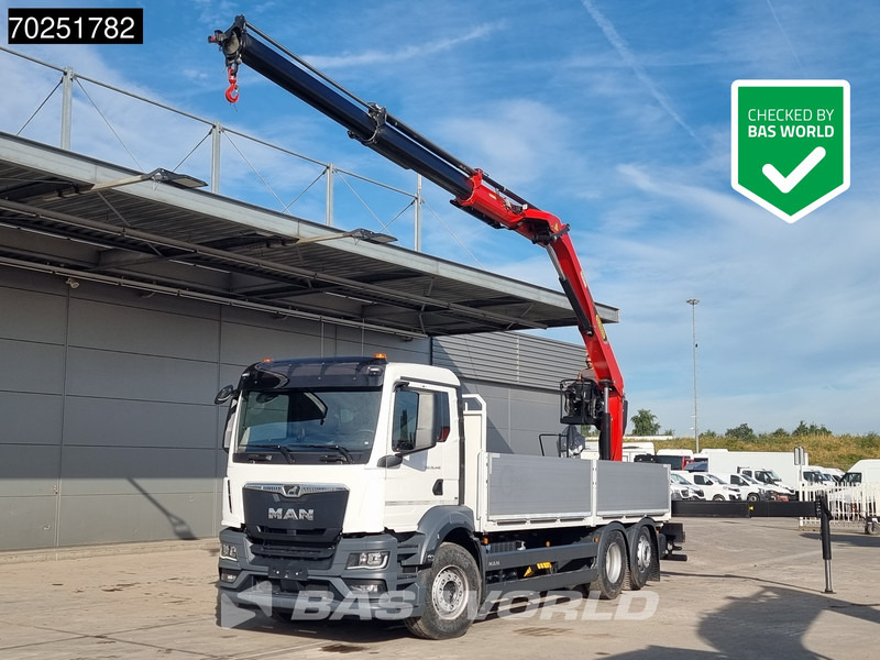 MAN TGS 26.440 6X2 NEW NL-Truck Palfinger PK20.501 L TEC3 Kran Baustoff Lift-Lenk Asche - Autocarro con pianale/ Cassone fisso, Camion con gru: foto 1 MAN TGS 26.440 6X2 NEW NL-Truck Palfinger PK20.501 L TEC3 Kran Baustoff Lift-Lenk Asche - Autocarro con pianale/ Cassone fisso, Camion con gru: foto 1