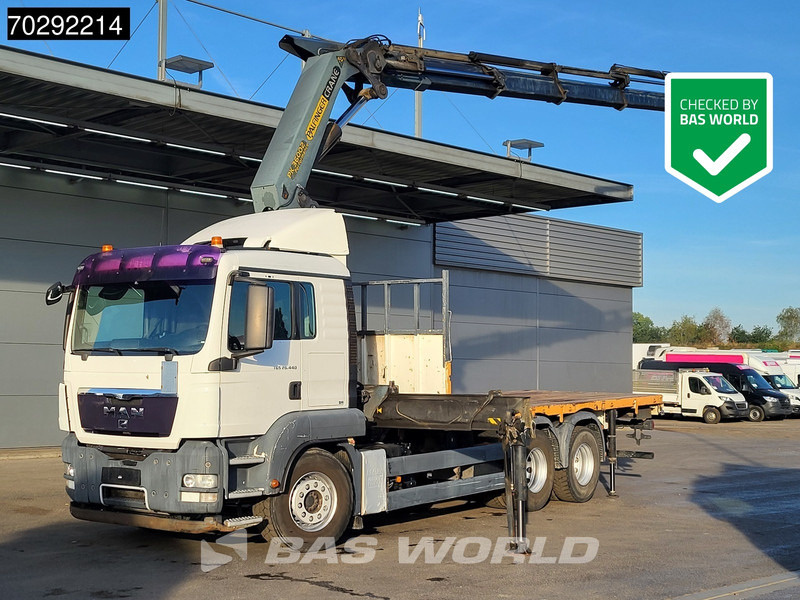 MAN TGS 26.440 6X4 Palfinger PK36002 Crane Retarder Steelsuspension Manual Euro 4 - Autocarro con pianale/ Cassone fisso, Camion con gru: foto 1 MAN TGS 26.440 6X4 Palfinger PK36002 Crane Retarder Steelsuspension Manual Euro 4 - Autocarro con pianale/ Cassone fisso, Camion con gru: foto 1
