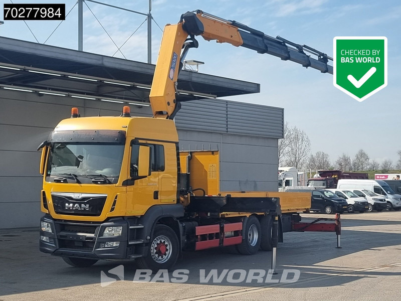 MAN TGS 26.480 6X4 HMF 5020 K6 Crane Kran 6x2H4 Hydrodrive Euro 6 - Autocarro con pianale/ Cassone fisso, Camion con gru: foto 1 MAN TGS 26.480 6X4 HMF 5020 K6 Crane Kran 6x2H4 Hydrodrive Euro 6 - Autocarro con pianale/ Cassone fisso, Camion con gru: foto 1