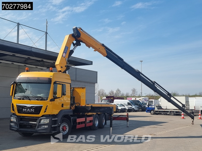 MAN TGS 26.480 6X4 HMF 5020 K6 Crane Kran 6x2H4 Hydrodrive Euro 6 - Autocarro con pianale/ Cassone fisso, Camion con gru: foto 3 MAN TGS 26.480 6X4 HMF 5020 K6 Crane Kran 6x2H4 Hydrodrive Euro 6 - Autocarro con pianale/ Cassone fisso, Camion con gru: foto 3