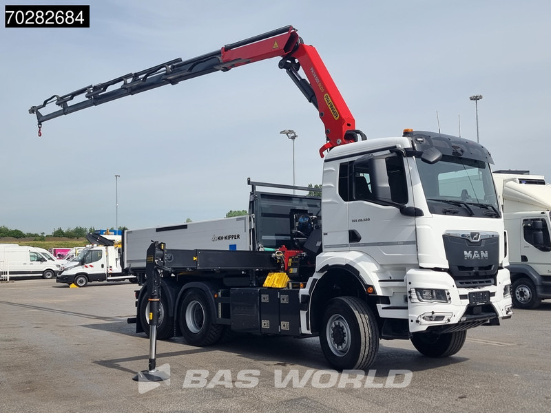 Autocarro ribaltabile, Camion con gru nuovo MAN TGS 28.520 6X4 Palfinger PK24001 SLD 5 Kran 2-way tipper Retarder Big-Axle Liftachse Euro 6: foto 10