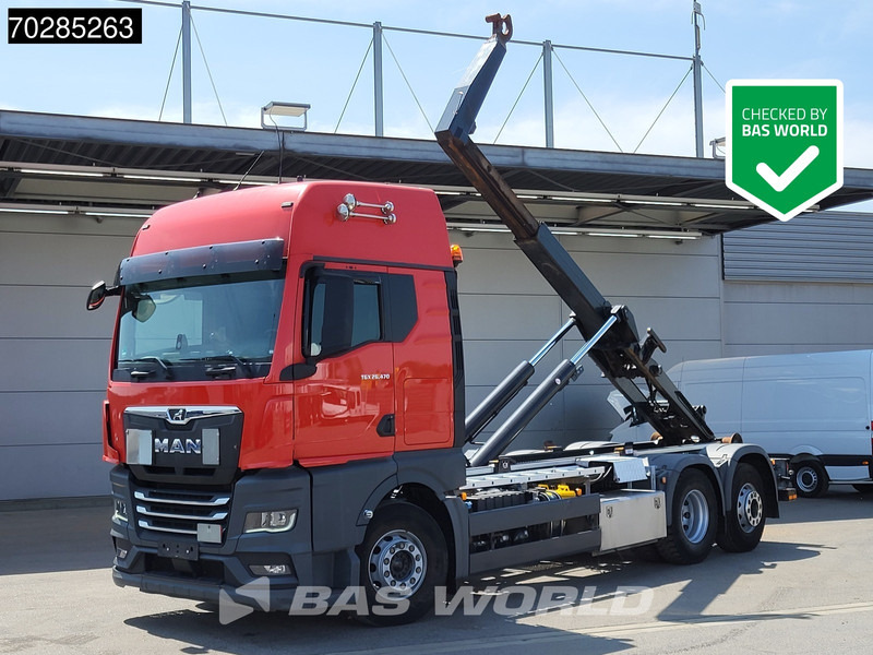MAN TGX 26.470 TGX 6X2 21 Tonnes VDL hooklift Retarder Lift+Lenkachse ACC Navi Euro 6 - Autocarro scarrabile: foto 1 MAN TGX 26.470 TGX 6X2 21 Tonnes VDL hooklift Retarder Lift+Lenkachse ACC Navi Euro 6 - Autocarro scarrabile: foto 1