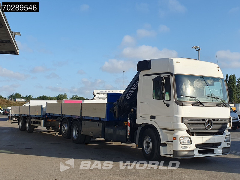 Mercedes-Benz Actros 2532 6X2 Truck + Trailer Fassi F330D3 Crane Kran 3-Pedals Euro 3 - Autocarro con pianale/ Cassone fisso, Camion con gru: foto 3 Mercedes-Benz Actros 2532 6X2 Truck + Trailer Fassi F330D3 Crane Kran 3-Pedals Euro 3 - Autocarro con pianale/ Cassone fisso, Camion con gru: foto 3