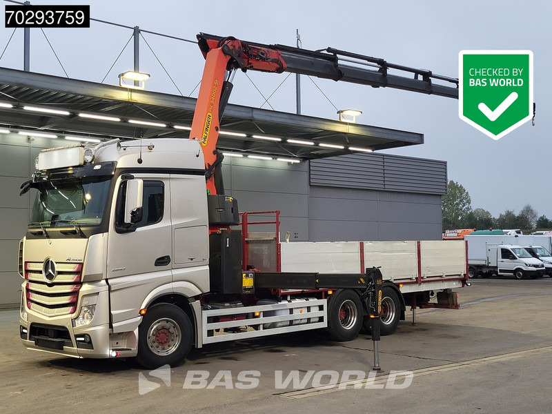Mercedes-Benz Actros 2653 Actros 6X4 Palfinger PK34002 SH Kran Crane Retarder Xenon Euro 6 - Autocarro con pianale/ Cassone fisso, Camion con gru: foto 1 Mercedes-Benz Actros 2653 Actros 6X4 Palfinger PK34002 SH Kran Crane Retarder Xenon Euro 6 - Autocarro con pianale/ Cassone fisso, Camion con gru: foto 1