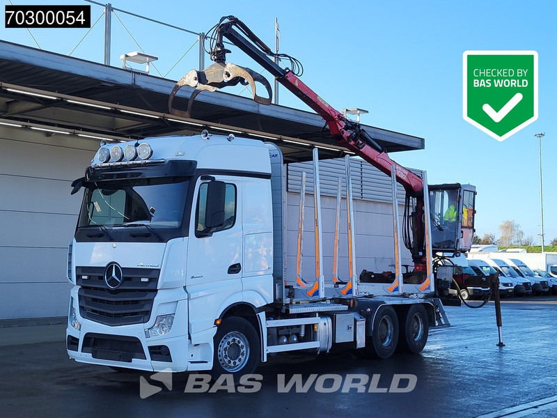 Mercedes-Benz Actros 2663 Actros 6X4 Timber truck FTG V10CX.81 wood crane Big-Axle Automatic Euro 6 - Camion trasporto legname, Camion con gru: foto 1 Mercedes-Benz Actros 2663 Actros 6X4 Timber truck FTG V10CX.81 wood crane Big-Axle Automatic Euro 6 - Camion trasporto legname, Camion con gru: foto 1