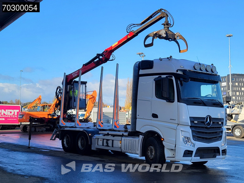 Mercedes-Benz Actros 2663 Actros 6X4 Timber truck FTG V10CX.81 wood crane Big-Axle Automatic Euro 6 - Camion trasporto legname, Camion con gru: foto 3 Mercedes-Benz Actros 2663 Actros 6X4 Timber truck FTG V10CX.81 wood crane Big-Axle Automatic Euro 6 - Camion trasporto legname, Camion con gru: foto 3