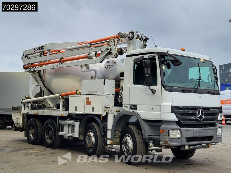 Mercedes-Benz Actros 3241 8X4 21meter Pump + 7m3 Stetter Mixer Steelsuspension Big-Axle Manual Euro 5 - Pompa autocarrata: foto 3 Mercedes-Benz Actros 3241 8X4 21meter Pump + 7m3 Stetter Mixer Steelsuspension Big-Axle Manual Euro 5 - Pompa autocarrata: foto 3