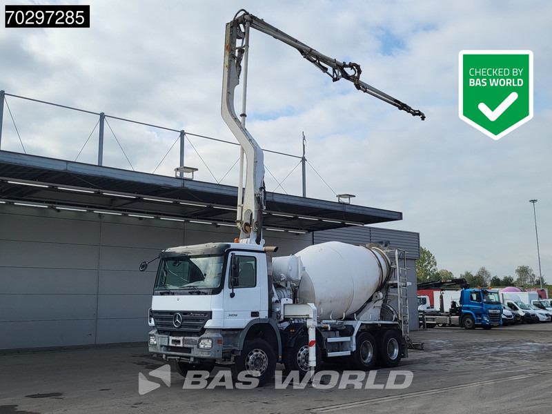 Mercedes-Benz Actros 3241 8X4 7m3 Putzmeister Mixer Big-Axle Steelsuspension Automatic Pompe+Mixer Euro 3 - Pompa autocarrata: foto 1 Mercedes-Benz Actros 3241 8X4 7m3 Putzmeister Mixer Big-Axle Steelsuspension Automatic Pompe+Mixer Euro 3 - Pompa autocarrata: foto 1
