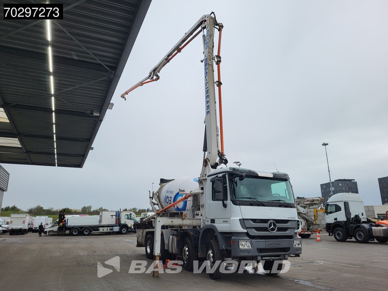 Mercedes-Benz Actros 3241 8X4 Mecbo MB 24L Pump + 7m3 Mecbo Mixer Big-Axle Steelsuspension Euro 5 - Pompa autocarrata: foto 3 Mercedes-Benz Actros 3241 8X4 Mecbo MB 24L Pump + 7m3 Mecbo Mixer Big-Axle Steelsuspension Euro 5 - Pompa autocarrata: foto 3