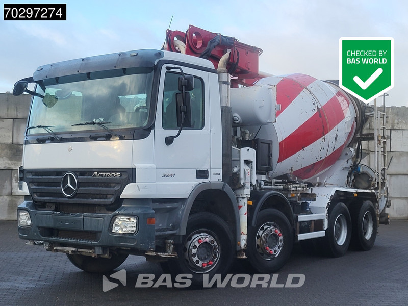 Mercedes-Benz Actros 3241 8X4 Putzmeister M24-3 Pump + 9m3 LIEBHERR Mixer Steelsuspension 3-Pedals Euro 4 - Pompa autocarrata: foto 1 Mercedes-Benz Actros 3241 8X4 Putzmeister M24-3 Pump + 9m3 LIEBHERR Mixer Steelsuspension 3-Pedals Euro 4 - Pompa autocarrata: foto 1