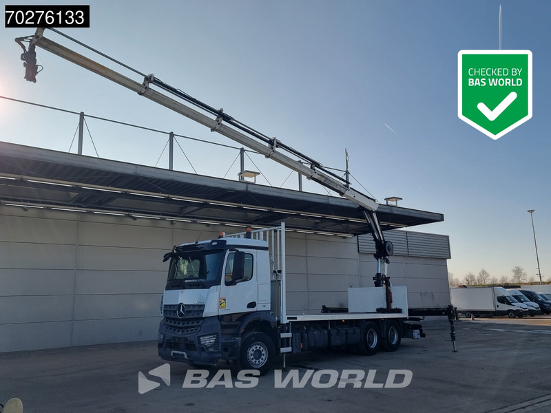 Mercedes-Benz Arocs 2636 6X4 HIAB X-HIDUO 188 ES-S Crane Kran Big axle Euro 6 - Autocarro con pianale/ Cassone fisso, Camion con gru: foto 1 Mercedes-Benz Arocs 2636 6X4 HIAB X-HIDUO 188 ES-S Crane Kran Big axle Euro 6 - Autocarro con pianale/ Cassone fisso, Camion con gru: foto 1