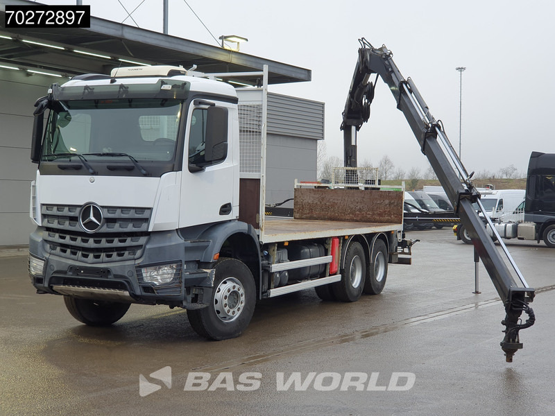 Mercedes-Benz Arocs 2636 6X4 Hiab 144 E-3 Hipro Kran Crane Remote Full Steel Euro 6 - Autocarro con pianale/ Cassone fisso, Camion con gru: foto 5 Mercedes-Benz Arocs 2636 6X4 Hiab 144 E-3 Hipro Kran Crane Remote Full Steel Euro 6 - Autocarro con pianale/ Cassone fisso, Camion con gru: foto 5