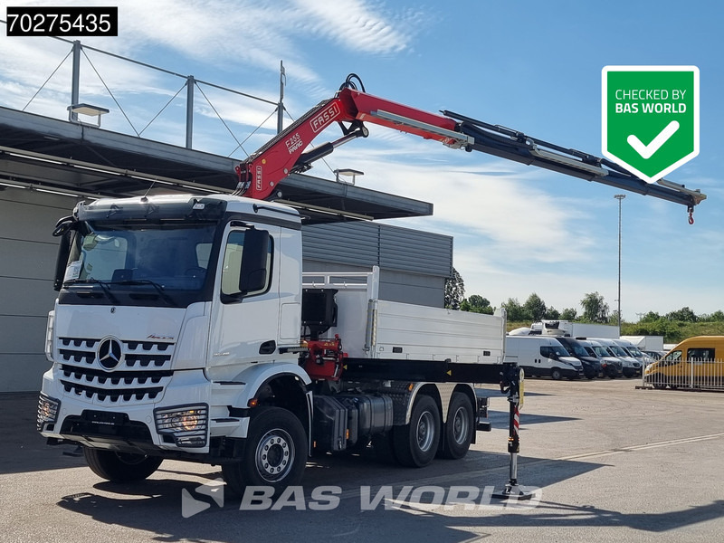 Mercedes-Benz Arocs 3348 6X4 Fassi F255A2.24 Kran Crane 9m3 3-Sided Tipper Big-Axle Euro 6 - Autocarro ribaltabile, Camion con gru: foto 1 Mercedes-Benz Arocs 3348 6X4 Fassi F255A2.24 Kran Crane 9m3 3-Sided Tipper Big-Axle Euro 6 - Autocarro ribaltabile, Camion con gru: foto 1