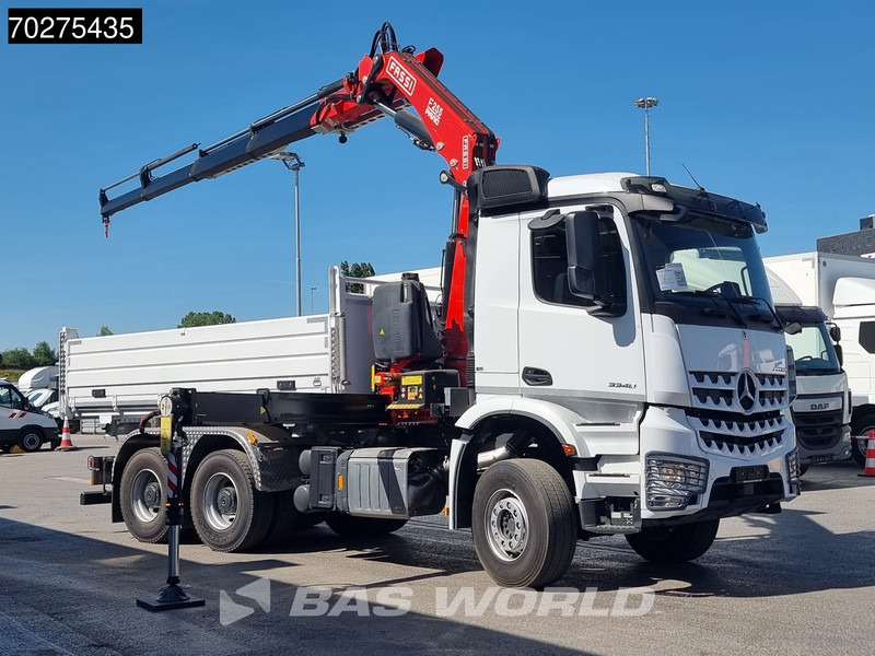 Mercedes-Benz Arocs 3348 6X4 Fassi F255A2.24 Kran Crane 9m3 3-Sided Tipper Big-Axle Euro 6 - Autocarro ribaltabile, Camion con gru: foto 3 Mercedes-Benz Arocs 3348 6X4 Fassi F255A2.24 Kran Crane 9m3 3-Sided Tipper Big-Axle Euro 6 - Autocarro ribaltabile, Camion con gru: foto 3