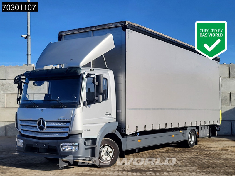 Mercedes-Benz Atego 1224 4X2 12tonner 280cm height box 1500kg Ladebordwand Automatic Euro 6 - Camion centinato: foto 1 Mercedes-Benz Atego 1224 4X2 12tonner 280cm height box 1500kg Ladebordwand Automatic Euro 6 - Camion centinato: foto 1