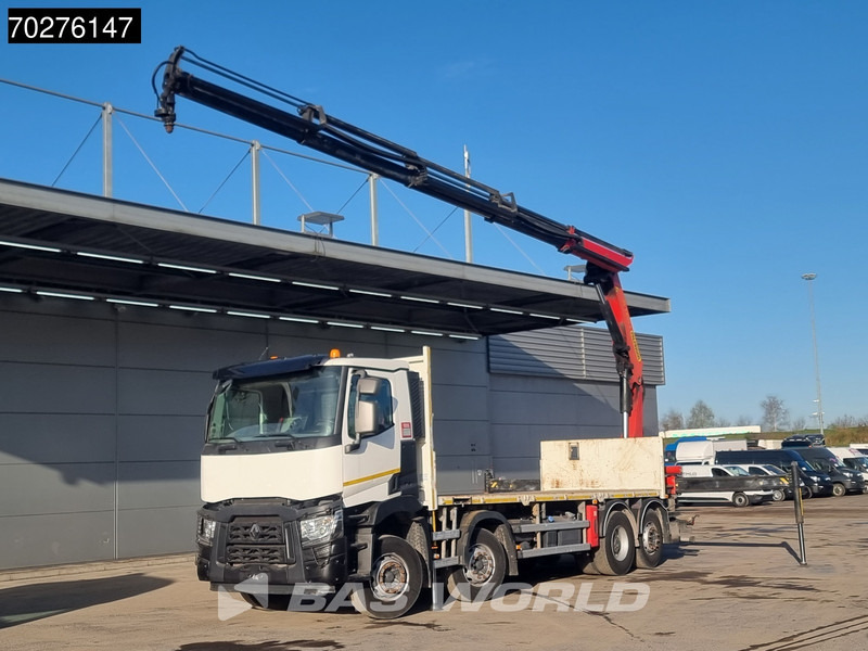 Renault C 380 8X2 Palfinger PK24001K Remote Lenkachse Euro 6 - Autocarro con pianale/ Cassone fisso, Camion con gru: foto 1 Renault C 380 8X2 Palfinger PK24001K Remote Lenkachse Euro 6 - Autocarro con pianale/ Cassone fisso, Camion con gru: foto 1