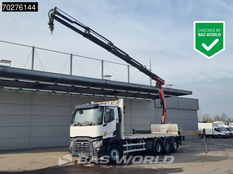 Renault C 380 8X4 Palfinger PK 23001 EH Remote Lift+Lenkachse Euro 6 - Autocarro con pianale/ Cassone fisso, Camion con gru: foto 1 Renault C 380 8X4 Palfinger PK 23001 EH Remote Lift+Lenkachse Euro 6 - Autocarro con pianale/ Cassone fisso, Camion con gru: foto 1
