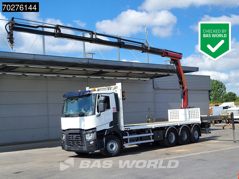 Renault C 380 8X4 Palfinger PK 23001 EH Remote Lift+Lenkachse Euro 6 - Autocarro con pianale/ Cassone fisso, Camion con gru: foto 1 Renault C 380 8X4 Palfinger PK 23001 EH Remote Lift+Lenkachse Euro 6 - Autocarro con pianale/ Cassone fisso, Camion con gru: foto 1