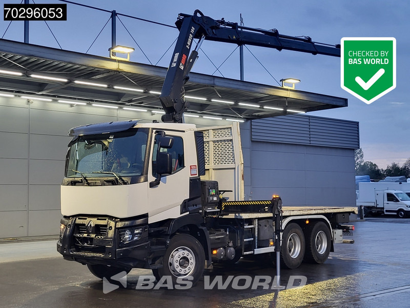 Renault C 430 6X4 HIAB 188 ES-3 X-HIDUO Crane Retarder Steelsuspension Big-Axle Euro 6 - Autocarro con pianale/ Cassone fisso, Camion con gru: foto 1 Renault C 430 6X4 HIAB 188 ES-3 X-HIDUO Crane Retarder Steelsuspension Big-Axle Euro 6 - Autocarro con pianale/ Cassone fisso, Camion con gru: foto 1