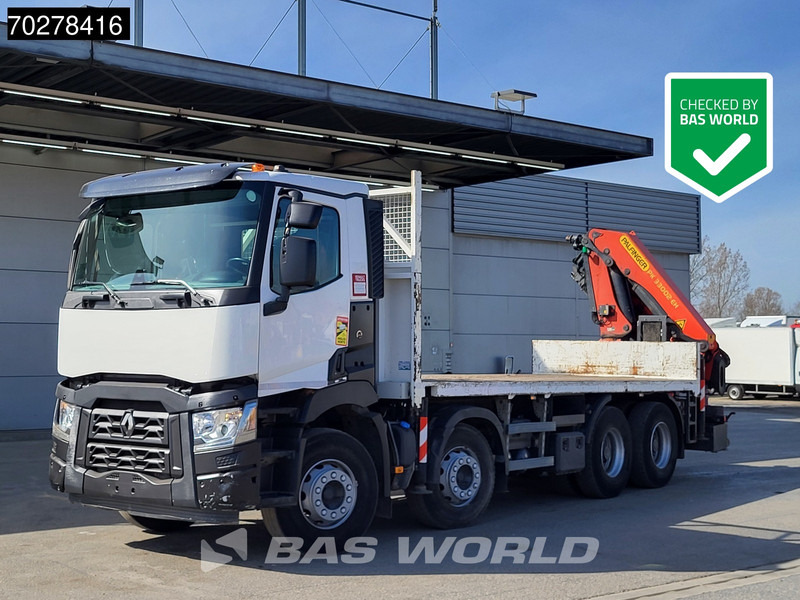 Renault C 430 8X4 Palfinger PK33002EH Kran Crane Big Axle Euro 6 - Autocarro con pianale/ Cassone fisso, Camion con gru: foto 2 Renault C 430 8X4 Palfinger PK33002EH Kran Crane Big Axle Euro 6 - Autocarro con pianale/ Cassone fisso, Camion con gru: foto 2