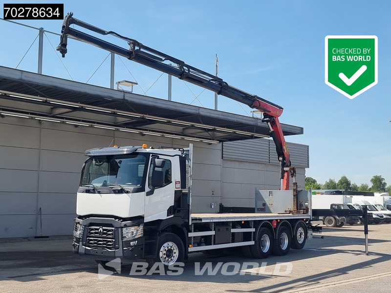 Renault C 480 8X4 Palfinger 24.001 SLD5 Kran Crane Lift-Lenkachse Euro 6 - Autocarro con pianale/ Cassone fisso, Camion con gru: foto 1 Renault C 480 8X4 Palfinger 24.001 SLD5 Kran Crane Lift-Lenkachse Euro 6 - Autocarro con pianale/ Cassone fisso, Camion con gru: foto 1