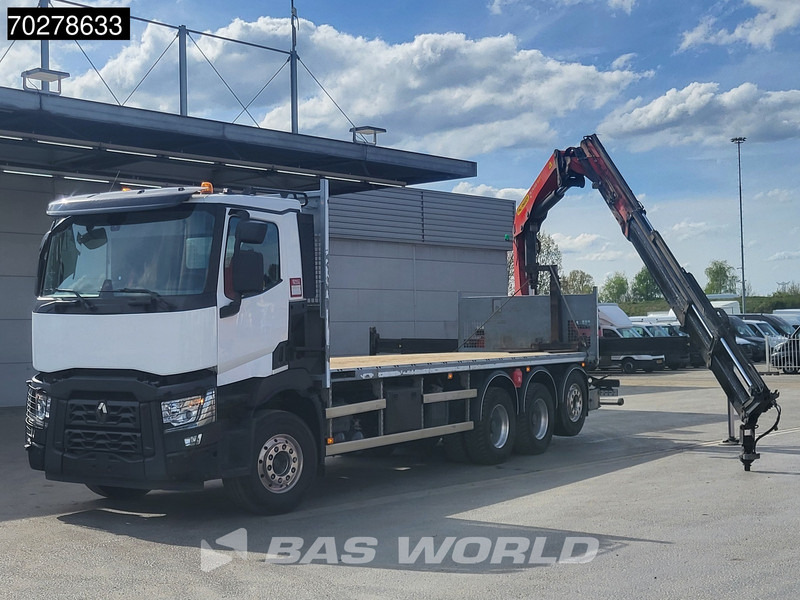 Renault C 480 8X4 Palfinger PK24.001 SLD5 Crane Kran Automatic Liftachse Euro 6 - Autocarro con pianale/ Cassone fisso, Camion con gru: foto 2 Renault C 480 8X4 Palfinger PK24.001 SLD5 Crane Kran Automatic Liftachse Euro 6 - Autocarro con pianale/ Cassone fisso, Camion con gru: foto 2