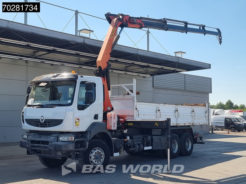 Renault Kerax 370 6X4 Palfinger PK16502 Kran Crane Big-Axle Steel suspension Euro 4 - Autocarro ribaltabile, Camion con gru: foto 1 Renault Kerax 370 6X4 Palfinger PK16502 Kran Crane Big-Axle Steel suspension Euro 4 - Autocarro ribaltabile, Camion con gru: foto 1