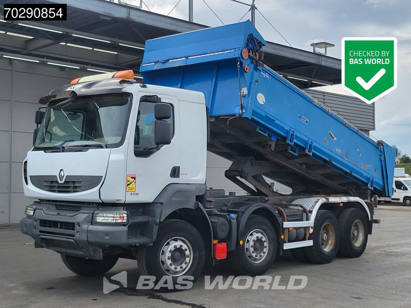 Renault Kerax 430 8X4 15m3 Forez Bennes Tipper 3-sides Steelsuspension Big-Axle Automatic Euro 5 - Autocarro ribaltabile: foto 1 Renault Kerax 430 8X4 15m3 Forez Bennes Tipper 3-sides Steelsuspension Big-Axle Automatic Euro 5 - Autocarro ribaltabile: foto 1