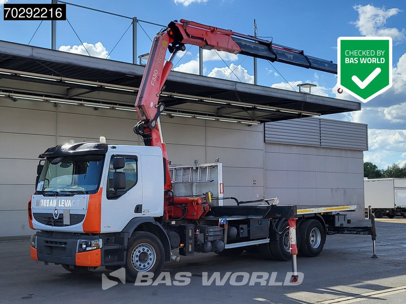 Renault Premium 370 6X2 Fassi F330B.23 Kran Crane Manual Big-Axle Lift-Axle Euro 4 - Autocarro con pianale/ Cassone fisso, Camion con gru: foto 1 Renault Premium 370 6X2 Fassi F330B.23 Kran Crane Manual Big-Axle Lift-Axle Euro 4 - Autocarro con pianale/ Cassone fisso, Camion con gru: foto 1