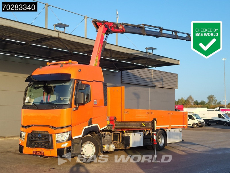 Renault T 380 4X2 Palfinger PK18002-EH Kran Crane Retarder Standklima Euro 6 - Autocarro con pianale/ Cassone fisso, Camion con gru: foto 1 Renault T 380 4X2 Palfinger PK18002-EH Kran Crane Retarder Standklima Euro 6 - Autocarro con pianale/ Cassone fisso, Camion con gru: foto 1