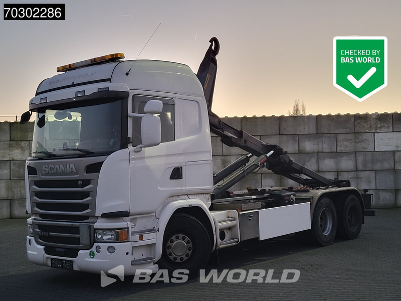 Scania G450 6X2 HIAB XR21Z59 containersystem 3-pedals Retarder Lift-Axle Euro 6 - Autocarro scarrabile: foto 1 Scania G450 6X2 HIAB XR21Z59 containersystem 3-pedals Retarder Lift-Axle Euro 6 - Autocarro scarrabile: foto 1