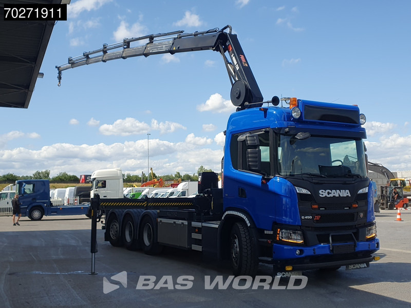 Scania G450 8X4 HIAB X-Hiduo 228 E-6 Crane + 18t Multilift Big-Axle Lift+Lenkachse Euro 6 - Autocarro scarrabile, Camion con gru: foto 3 Scania G450 8X4 HIAB X-Hiduo 228 E-6 Crane + 18t Multilift Big-Axle Lift+Lenkachse Euro 6 - Autocarro scarrabile, Camion con gru: foto 3