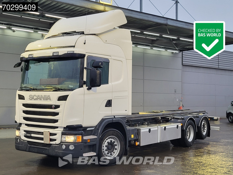 Scania G450 G 6X2 Full air suspension Automatic Lift+steering Axle Euro 6 - Autocarro portacontainer/ Caisse interchangeable: foto 1 Scania G450 G 6X2 Full air suspension Automatic Lift+steering Axle Euro 6 - Autocarro portacontainer/ Caisse interchangeable: foto 1