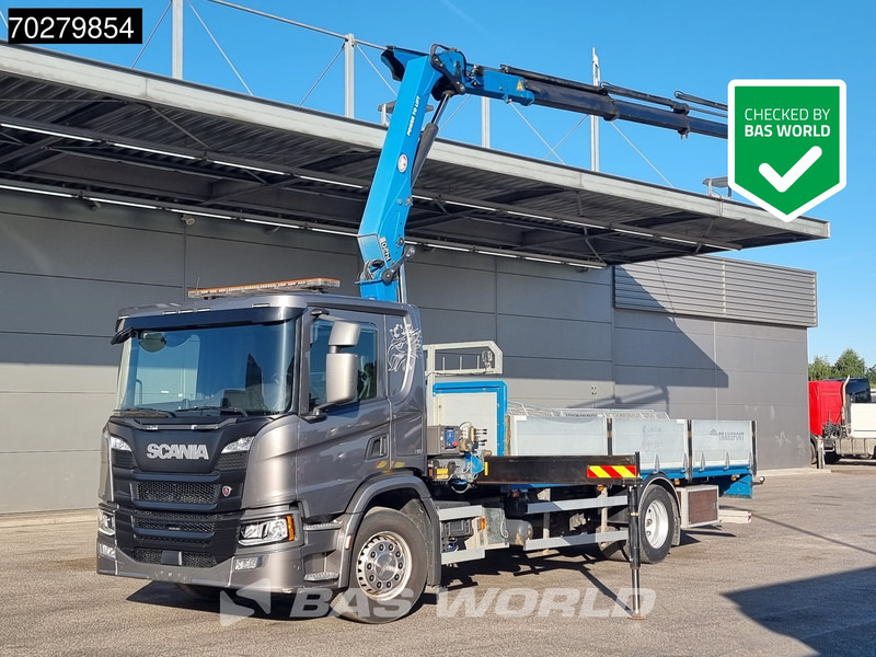 Scania P280 4X2 HMF 1420K-RC Kran Crane Automatic Euro 6 - Autocarro con pianale/ Cassone fisso, Camion con gru: foto 1 Scania P280 4X2 HMF 1420K-RC Kran Crane Automatic Euro 6 - Autocarro con pianale/ Cassone fisso, Camion con gru: foto 1