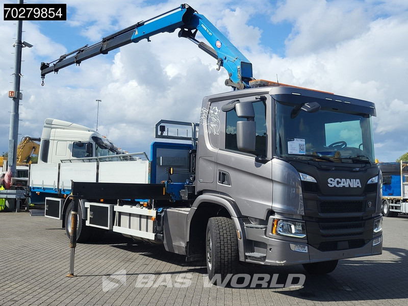 Scania P280 4X2 HMF 1420K-RC Kran Crane Automatic Euro 6 - Autocarro con pianale/ Cassone fisso, Camion con gru: foto 3 Scania P280 4X2 HMF 1420K-RC Kran Crane Automatic Euro 6 - Autocarro con pianale/ Cassone fisso, Camion con gru: foto 3