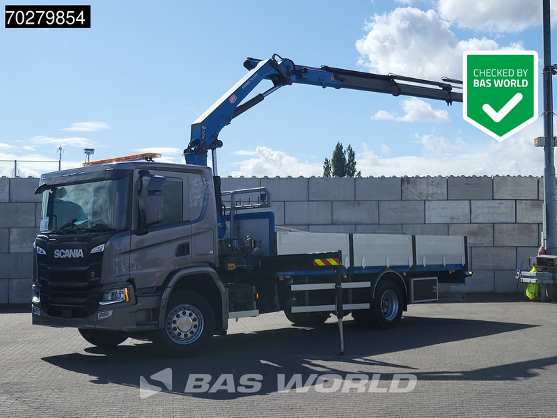 Scania P280 4X2 HMF 1420K-RC Kran Crane Automatic Euro 6 - Autocarro con pianale/ Cassone fisso, Camion con gru: foto 1 Scania P280 4X2 HMF 1420K-RC Kran Crane Automatic Euro 6 - Autocarro con pianale/ Cassone fisso, Camion con gru: foto 1