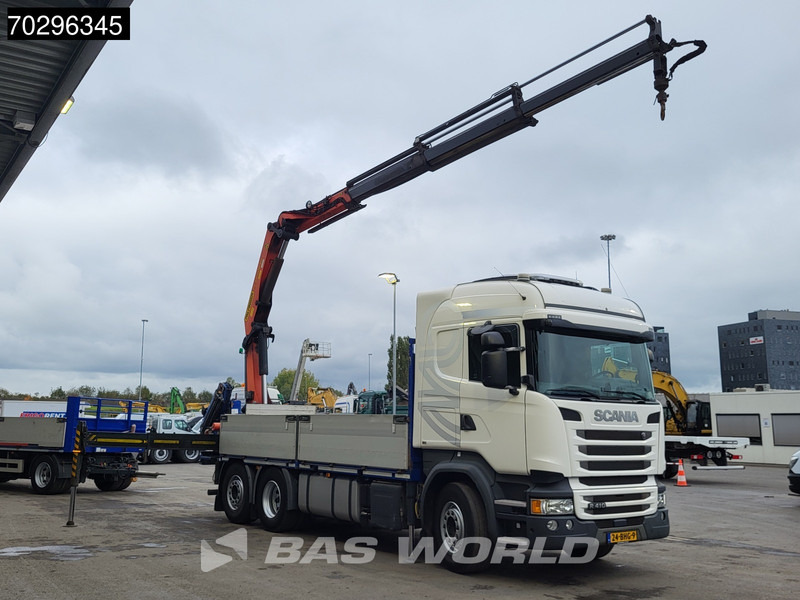 Scania R410 R 6X2 NL-Truck Palfinger PK22002-EH Crane Kran Lift+Steering-Axle Euro 6 - Autocarro con pianale/ Cassone fisso, Camion con gru: foto 3 Scania R410 R 6X2 NL-Truck Palfinger PK22002-EH Crane Kran Lift+Steering-Axle Euro 6 - Autocarro con pianale/ Cassone fisso, Camion con gru: foto 3