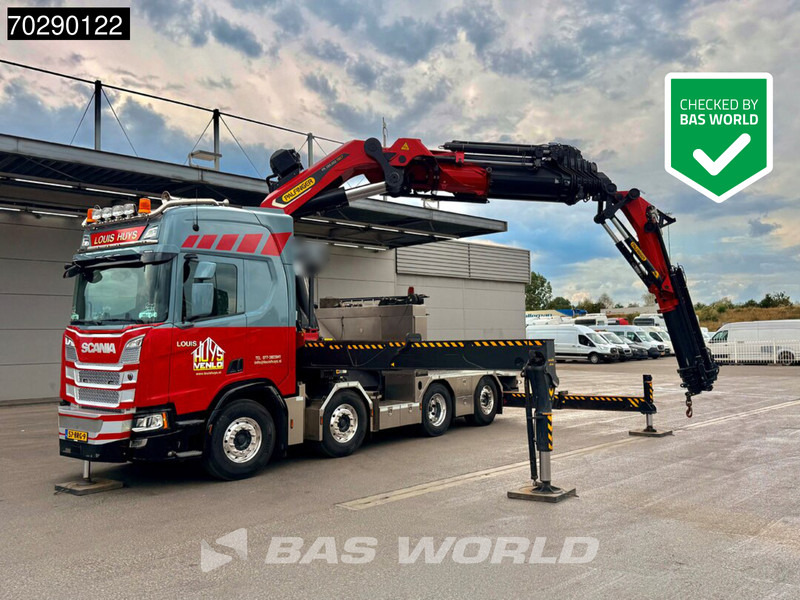 Scania R500 8X2 NL-Truck Palfinger PK165002 TEC 7 Crane Winch Fly-Jib Retarder Lift+steering - Autocarro con pianale/ Cassone fisso, Camion con gru: foto 1 Scania R500 8X2 NL-Truck Palfinger PK165002 TEC 7 Crane Winch Fly-Jib Retarder Lift+steering - Autocarro con pianale/ Cassone fisso, Camion con gru: foto 1