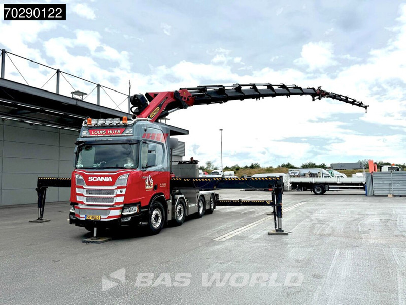 Scania R500 8X2 NL-Truck Palfinger PK165002 TEC 7 Crane Winch Fly-Jib Retarder Lift+steering - Autocarro con pianale/ Cassone fisso, Camion con gru: foto 2 Scania R500 8X2 NL-Truck Palfinger PK165002 TEC 7 Crane Winch Fly-Jib Retarder Lift+steering - Autocarro con pianale/ Cassone fisso, Camion con gru: foto 2